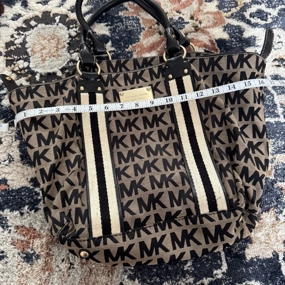 Michael Kors Purses Bags set of 3 leather and canvas tote shoulder bags - Picture 4 of 16